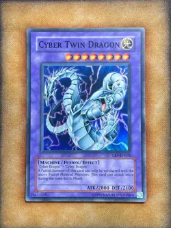 Yugioh Cyber Twin Dragon CRV-EN035 Super Rare NM - Image 1