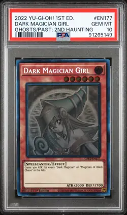 2022 YU-GI-OH! THE 2ND HAUNTING 1ST EDITION #EN177 DARK MAGICIAN GIRL PSA 10 - Image 1