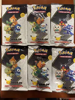 Pokemon TCG First Partner Pack Cards 2x Alola Unova Sinnoh Lot of 6 New IN HAND - Image 1