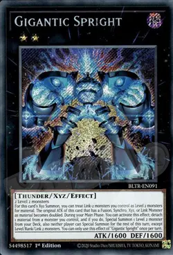 Yugioh - Gigantic Spright - 1st Edition Secret Rare NM - Free Holo Card - Image 1