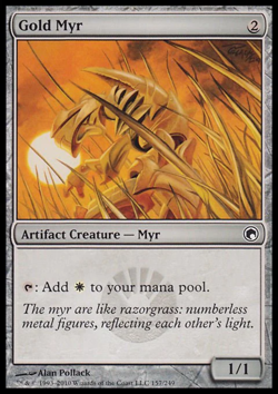 MTG: Gold Myr - Scars of Mirrodin - Magic Card - Image 1
