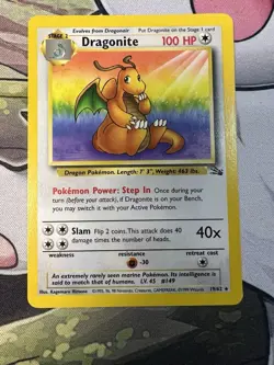 Dragonite 19/62 - Fossil Set WOTC *PSA 10 - GEM MINT* Rare Pokemon Card - Image 3