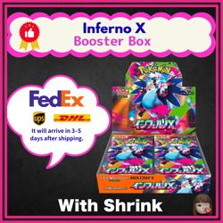 [Sealed]Inferno X Booster Box Pokemon Card Game Mega M2 Japanese w/shrink FedEx - Image 1