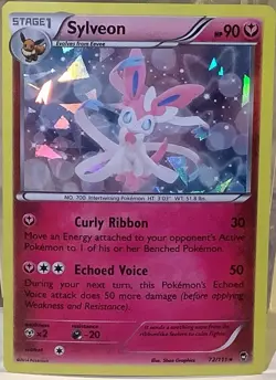 Sylveon 72/111 XY-Furious Fists Cracked Ice Holo 2014 Pokemon Card - Image 1