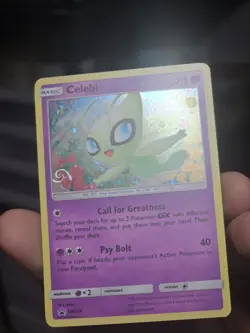 Celebi SM224 Black Star Promo Holo Pokemon 2019 Card Sun & Moon Cosmos HD Swirl! - Image 1
