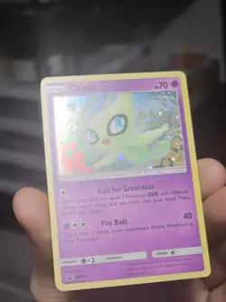 Celebi SM224 Black Star Promo Holo Pokemon 2019 Card Sun & Moon Cosmos HD Swirl! - Image 2