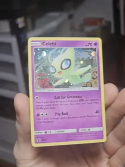 Celebi SM224 Black Star Promo Holo Pokemon 2019 Card Sun & Moon Cosmos HD Swirl! - Image 3