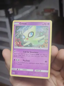 Celebi SM224 Black Star Promo Holo Pokemon 2019 Card Sun & Moon Cosmos HD Swirl! - Image 4