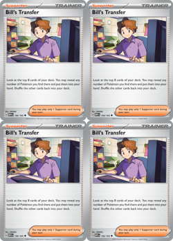 Bill's Transfer 156/165 - Pokemon 151 - Trainer Card Set - Playset 4x - Image 1