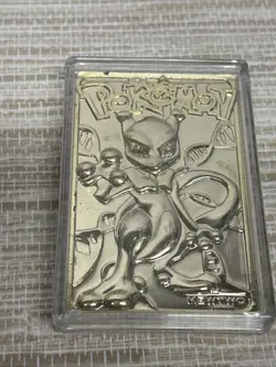 Pokemon #150 MEWTWO 23k Gold Plated Trading Card 1999 Burger King W/ COA - Image 3