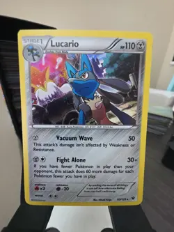 Lucario 63/124 NM Cosmos Holo Promo XY Fates Collide Near Mint Pokemon TCG Card - Image 1