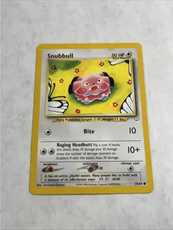 Pokemon Card Snubbull 55/64 Neo Revelation On Center NM-Mint Vintage WOTC - Image 2