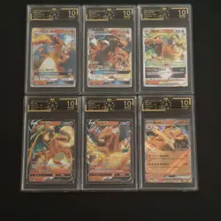 6 Lot OCD 10 Charizard GX Pokemon Chinese Card RRR RR SQ - Image 1