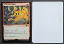 SIGNED MtG Magic Franz Vohwinkel Foil M15 Artist Proof _ AGGRESSIVE MINING _1/50 - Image 1