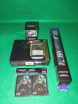 MTG WARHAMMER 40K NECRON DYNASTIES COLLECTORS EDITION COMMANDER DECK + 3 ITEMS - Image 1