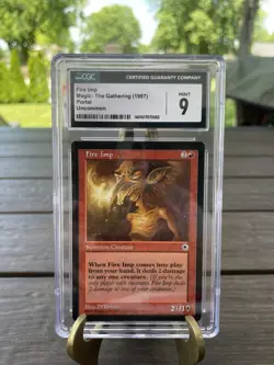 MTG Fire Imp - CGC Graded Mint 9 Slab 1997 Portal Uncommon Summon Creature - Image 1