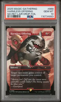 Harmless Offering #868 Magic The Gathering Deadpool Secret Lair Drop Foil PSA 10 - Image 1