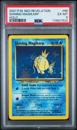 2001 POKEMON NEO REVELATION #66 SHINING MAGIKARP-HOLO PSA 6 - Image 1