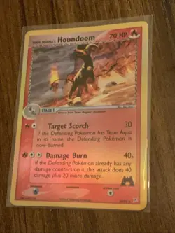 Pokemon TCG Team Magma's Houndoom EX Team Magma Card 34/95 Reverse Holo LP - Image 2