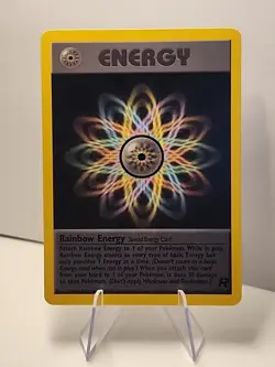 Rainbow Energy 80/82 Team Rocket Regular Vintage Pokemon TCG LP - Image 1