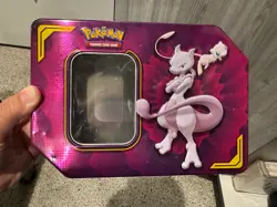 2019 Pokemon TCG Mewtwo Mew Tag Team Tin Empty - Image 1