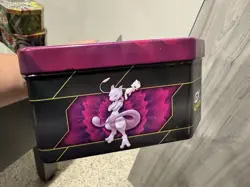 2019 Pokemon TCG Mewtwo Mew Tag Team Tin Empty - Image 3