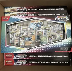 LOT OF 10 Pokemon Prismatic Sams Club Lucario Ex Tyranitar Ex Premium Collection - Image 1