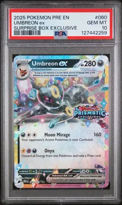 Pokemon Umbreon EX Surprise Box 060/131 Prismatic Evolutions Stamp PSA 10 - Image 1