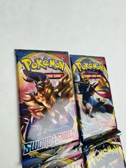 Pokemon TCG Sword and Shield Base Set Booster Pack Art Set Lot Of 4 Packs New - Image 3