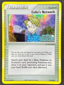 Pokemon Celio's Network Holo Stamp 73/100 EX Crystal Guardians MP - Image 1