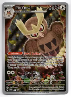 Pokemon TCG: Noctowl SVP 141 Full Art Holo Black Star Promo Stellar Crown NM - Image 1