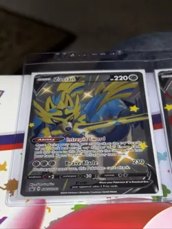 Pokemon Shiny Zacian V 292 + Shiny Zamazenta V 293 Crown Zenith ~ NM / Mint - Image 2
