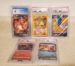 5) CHARIZARD HOLO PSA 3 2000 POKEMON SET UNLIMITED #4/102 RARE 10 CGC LOT Invest - Image 1