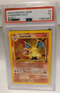 5) CHARIZARD HOLO PSA 3 2000 POKEMON SET UNLIMITED #4/102 RARE 10 CGC LOT Invest - Image 4