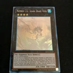 Number C32: Shark Drake Veiss (Ghost Rare) ABYR-EN039 Abyss Rising - Image 1