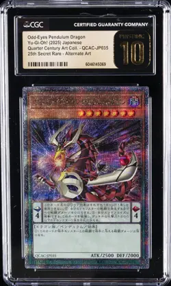 2025 YU-GI-OH! #QCAC-JP035 ODD-EYES PENDULUM DRAGON CGC 10 PRISTINE - Image 1