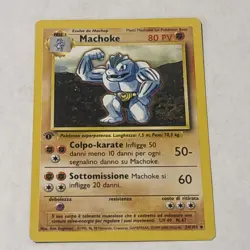 Machoke Pokemon Card Italian 1st Edition Base Set 34/102 - Image 1