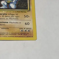 Machoke Pokemon Card Italian 1st Edition Base Set 34/102 - Image 2