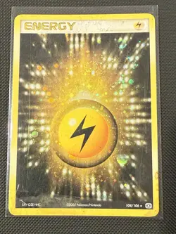 Pokemon Card - Lightning Energy Emerald 104/106 Reverse Holo - Image 1