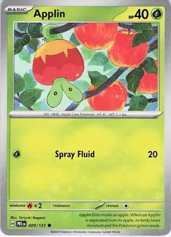 Applin 009/131 Pokemon TCG Common Card Near Mint - Image 1