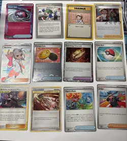 Pokemon TCG Trainer 12 Card Lot Mixed Rarities & Sets - Image 1