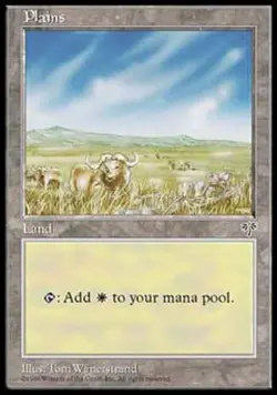 Plains B - Medium Play MTG Mirage - Image 1