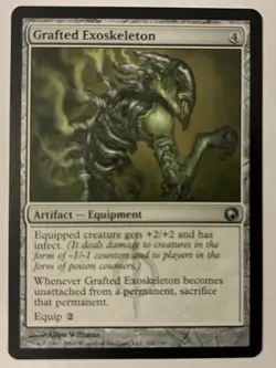 Grafted Exoskeleton Scars of Mirrodin Regular 2010 MTG - Magic The Gathering - Image 1