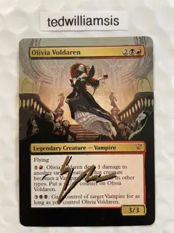 MtG Olivia Voldaren Innistrad Altered Extended Borderless Signed Autographed - Image 1