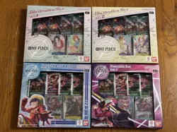 One Piece Trading Card Game - Illustration Boxes Volumes 1-4 - New/Sealed - Image 1