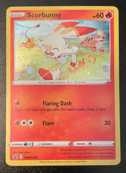 Pokemon Card Scorbunny SWSH244 Holo Black Star Promo NM/M - Image 1