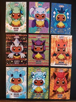 Pokemon Let's Go Eevee Database Set Eevee Poncho Gold 9 Cards Peru - Image 1