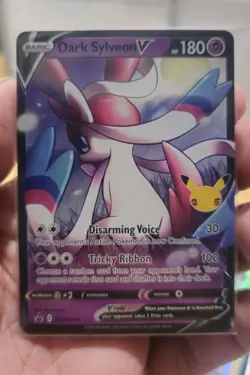Pokemon TCG Celebrations Promo Full Art Dark Sylveon V Ultra Rare Card #SWSH134 - Image 1