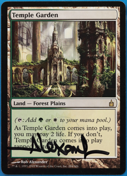 Temple Garden Ravnica: City of Guilds NM Land Rare SIGNED CARD (504910) ABUGames - Image 1
