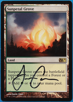 Sunpetal Grove Magic 2011 / M11 NM Land Rare SIGNED CARD (504938) ABUGames - Image 1